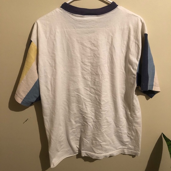 Embroidered striped Paris vintage baseball graphic T-shirt - Picture 2 of 2